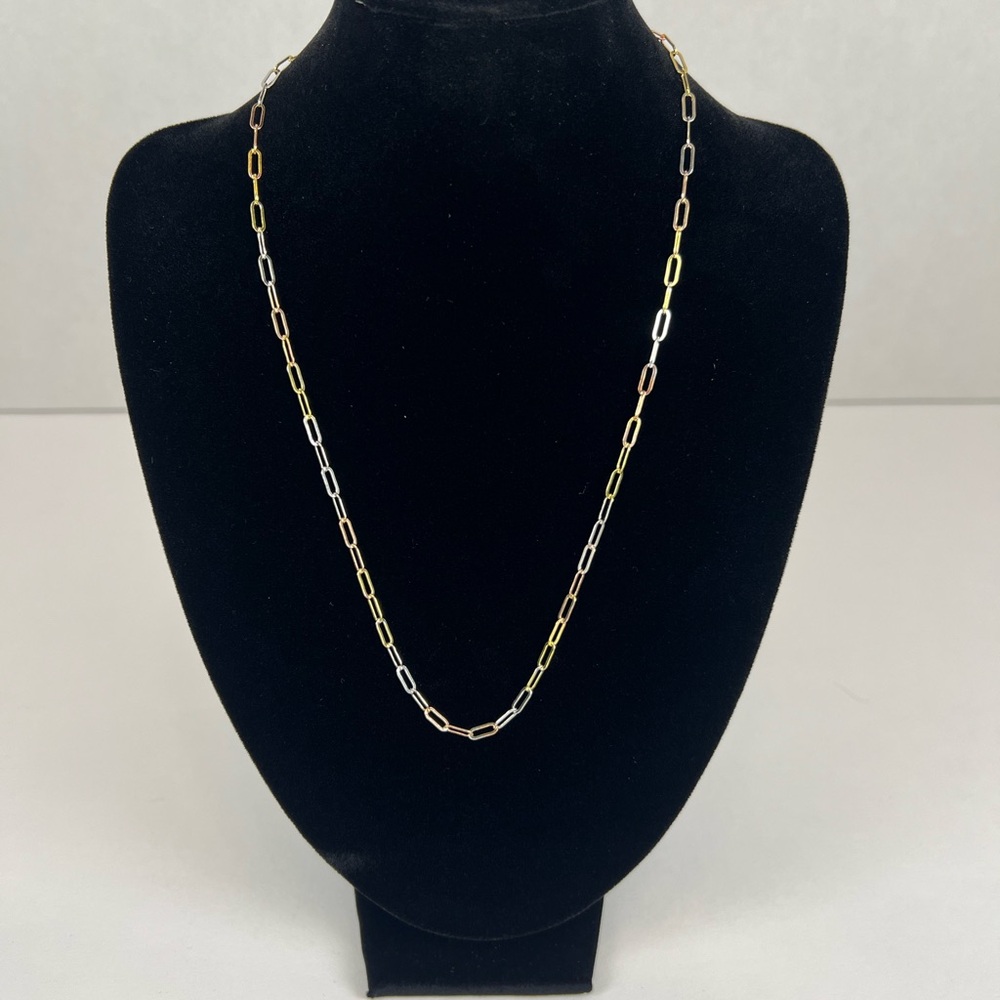 Tri-color Sterling Silver Necklace